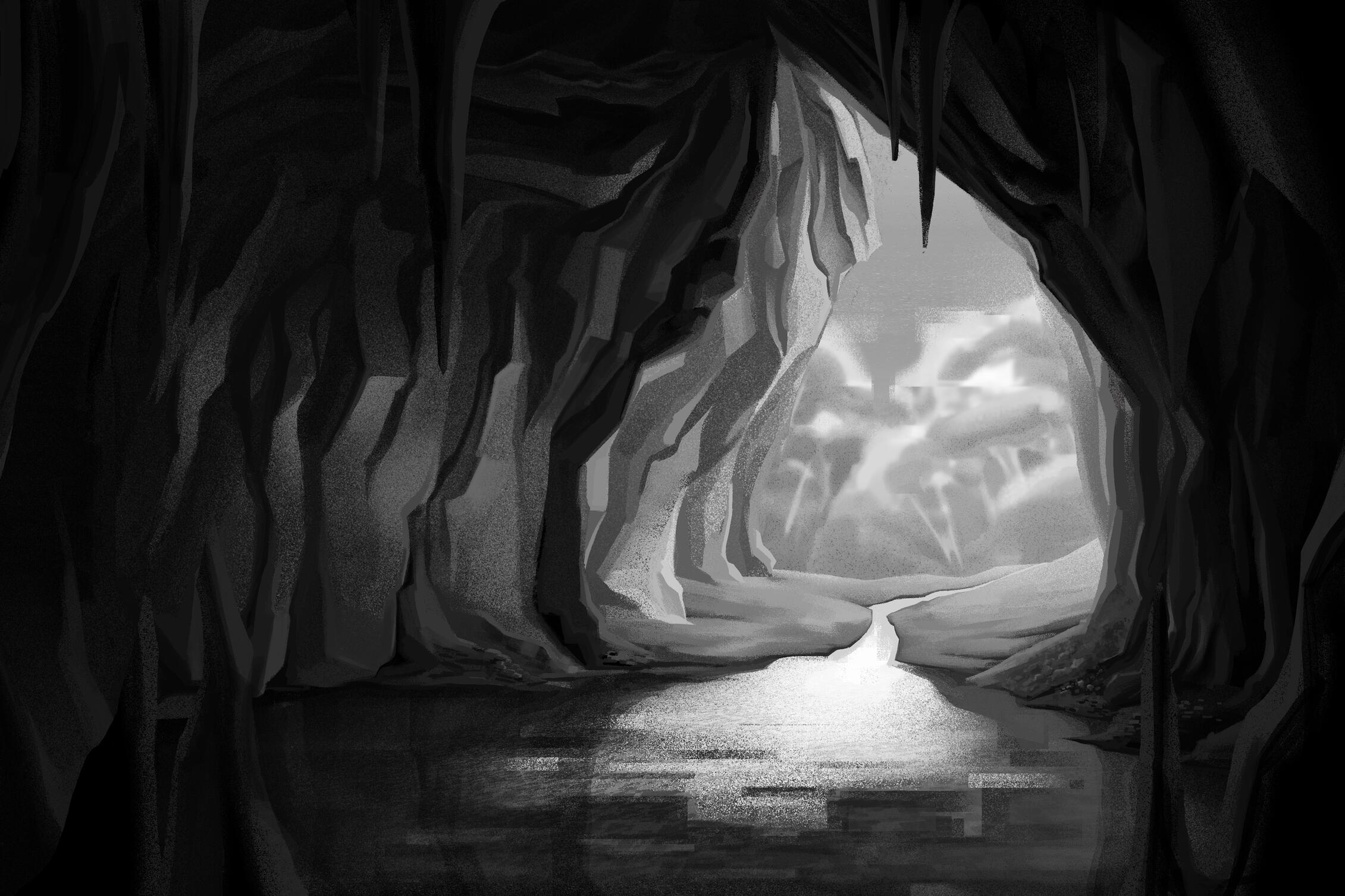 Cave Black and white Cave Black and white